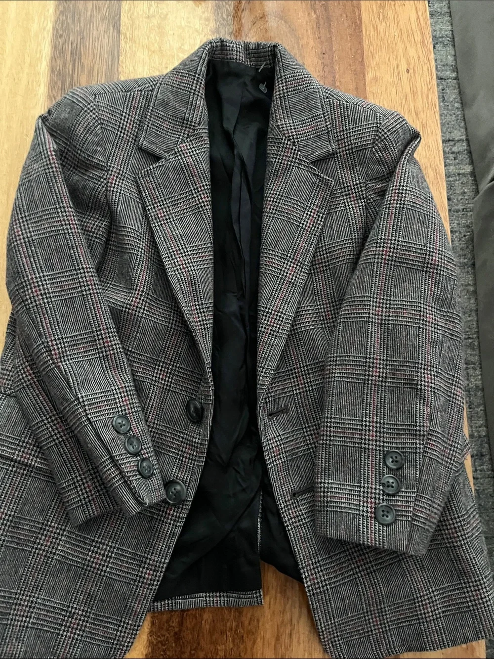 Talbots toddler suit jacket houndstooth plaid blazer kids 5, wool